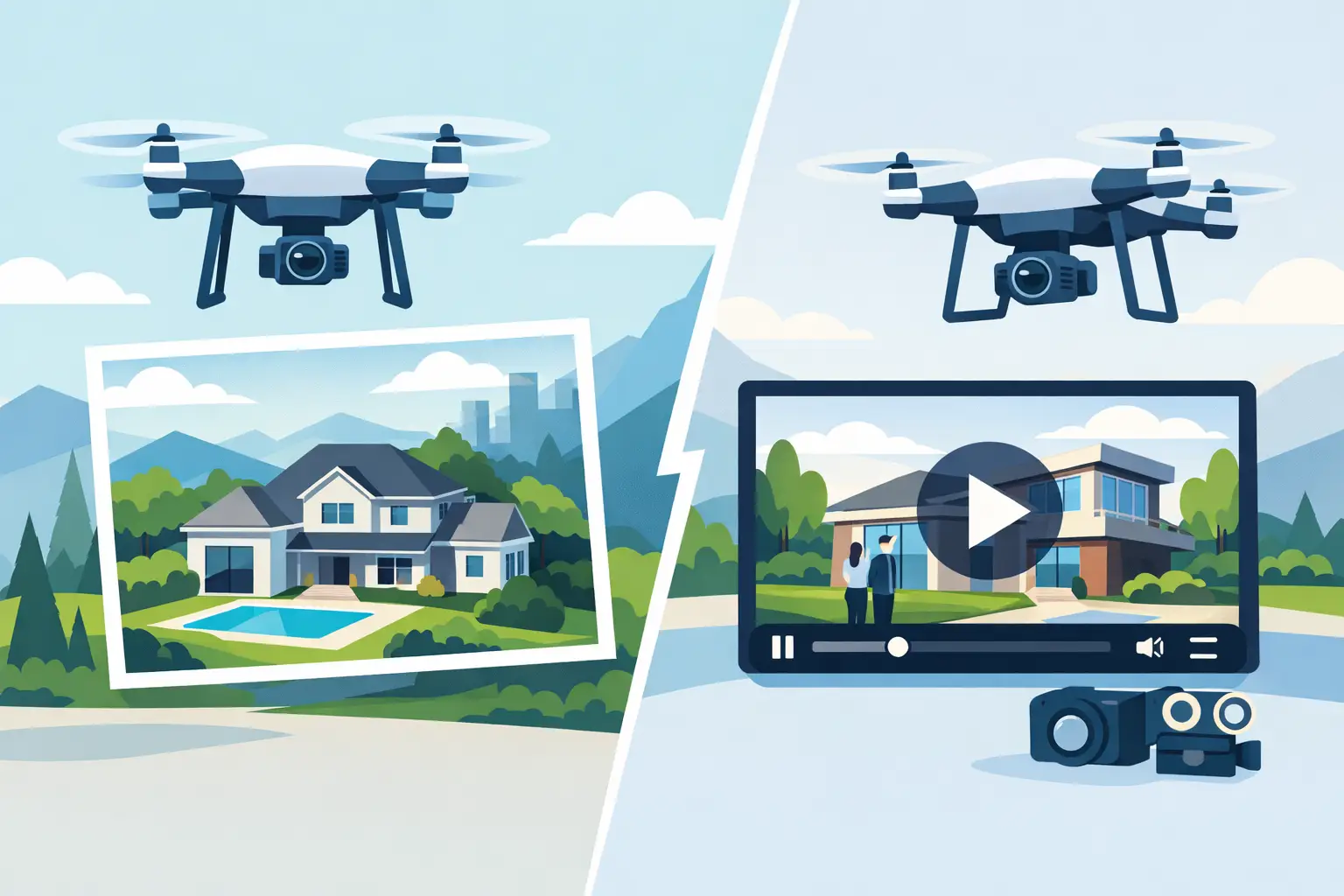 Drone Photos vs Drone Video for Real Estate