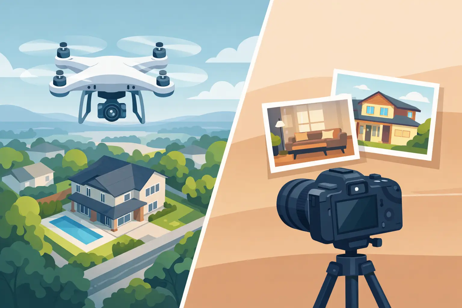 Drone Photos vs Standard Listing Photos