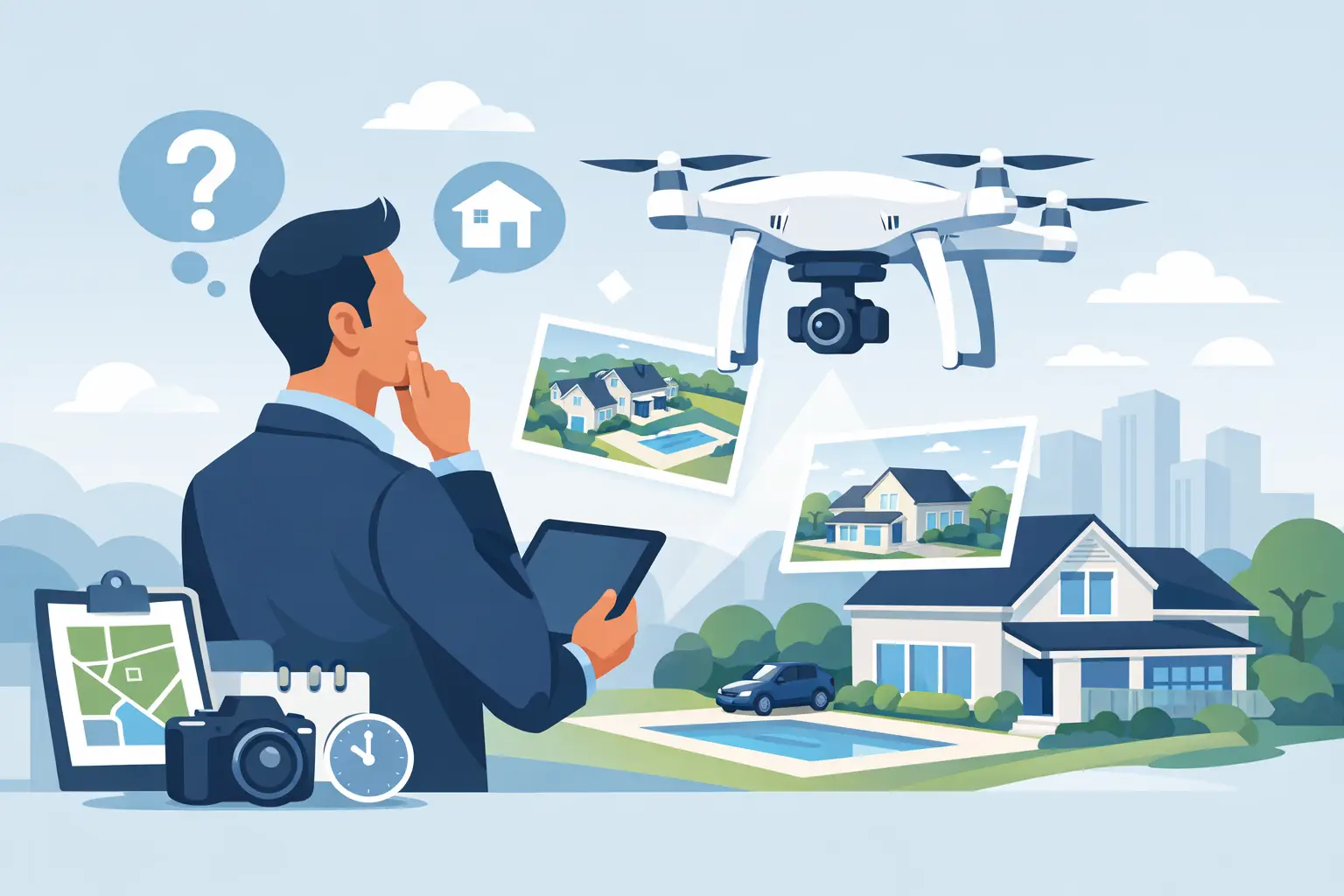 When Should Agents Order Drone Photos?