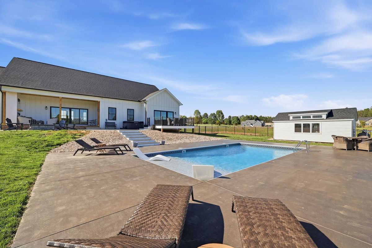 Drone photography and videography, outdoor living space